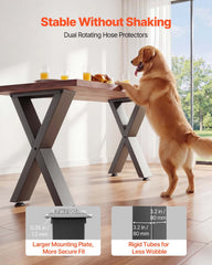 Table Legs, 750 x 760 mm (HxW) W Steel Furniture Legs, Modular Design, Easy Assembly, 1000 kg Max Load Heavy Duty, for Home Office Desk, Coffee Dinner Bar Tables, Workbench,2 PCS, X Frame, Black