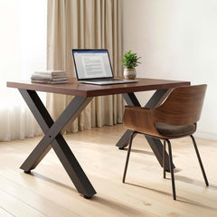 Table Legs, 750 x 790 mm (H x W) Steel Furniture Legs, Modular Design, Easy Assembly, 1000 kg Max Load Heavy Duty, for Home Office Desk, Coffee Dinner Bar Tables, Workbench,2 PCS, X Frame, Black