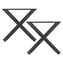 Table Legs, 750 x 790 mm (H x W) Steel Furniture Legs, Modular Design, Easy Assembly, 1000 kg Max Load Heavy Duty, for Home Office Desk, Coffee Dinner Bar Tables, Workbench,2 PCS, X Frame, Black