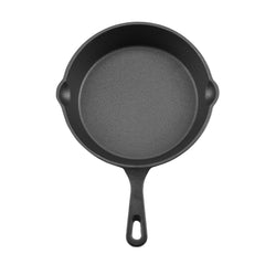 Cast Iron Skillet, 4 Pcs Frying Pan Set (155, 205, 260, 305 mm), Skillets with Heat-Resistant Silicone Handle, Pre-Seasoned Chef's Pan, Kitchen Cookware, Oven, Gas, Electrical, Induction, Black