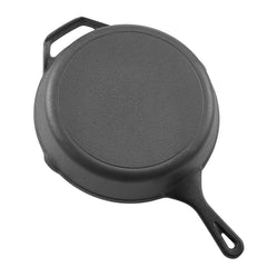 Cast Iron Skillet, 4 Pcs Frying Pan Set (155, 205, 260, 305 mm), Skillets with Heat-Resistant Silicone Handle, Pre-Seasoned Chef's Pan, Kitchen Cookware, Oven, Gas, Electrical, Induction, Black