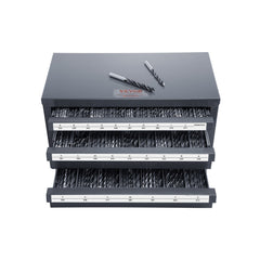 Drill Bit Dispenser Cabinet, Three-Drawer Drill Bit Organizer Cabinet for A to Z, Steel Drill Dispenser Organizer Cabinet with Labels, Stackable Drill Dispenser for Drill Bit Storage