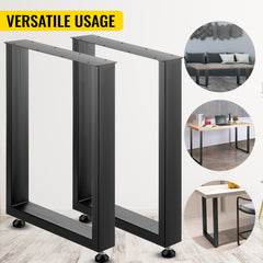 Black Table Legs Frame Metal Dining Table Desk 600X720MM