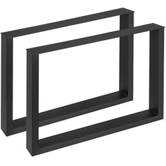 Black Metal Table Legs Set of 2 Steel Table Legs 35x28 Inch Dining Table Legs Office Table Legs Computer Desk Legs Steel Bench Legs Country Style Table Legs DIY Furniture Legs