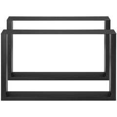 Black Metal Table Legs Set of 2 Steel Table Legs 35x28 Inch Dining Table Legs Office Table Legs Computer Desk Legs Steel Bench Legs Country Style Table Legs DIY Furniture Legs