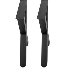 Set of 2 Steel Table Legs, 28\'\'Height 24\'\'Wide Dining Table Legs, Heavy Duty 3.1\" Square Box Section X Frame Table Legs, 28x24x3.1 Inch Black Color Industrial Country Style Metal Dining Leg