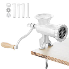 Manual Meat Grinder Heavy Duty Cast Iron Meat Grinder & Steel Table Clamp