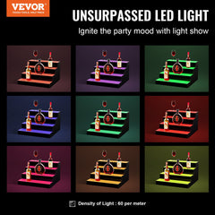 LED Lighted Liquor Bottle Display Bar Shelf RF & App Control 406 mm 4-Step