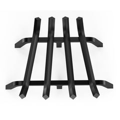 Fireplace Log Grate, 18 inch Heavy Duty Fireplace Grate with 6 Support Legs, Solid Powder-coated Steel Bars, Log Firewood Burning Rack Holder for Indoor and Outdoor Fireplace