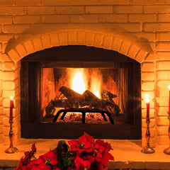 Fireplace Log Grate, 18 inch Heavy Duty Fireplace Grate with 6 Support Legs, Solid Powder-coated Steel Bars, Log Firewood Burning Rack Holder for Indoor and Outdoor Fireplace