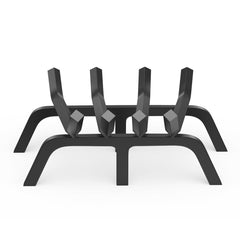 Fireplace Log Grate, 18 inch Heavy Duty Fireplace Grate with 6 Support Legs, Solid Powder-coated Steel Bars, Log Firewood Burning Rack Holder for Indoor and Outdoor Fireplace