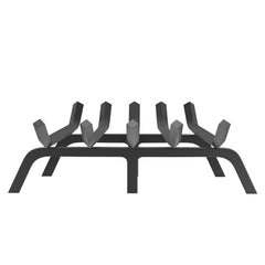 Fireplace Log Grate, 533.4mm Heavy Duty Fireplace Grate with 6 Support Legs, 19.05mm Solid Powder-coated Steel Bars, Log Firewood Burning Rack Holder for Indoor and Outdoor Fireplace