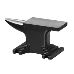 Single Horn Anvil, 8.8Lbs Cast Steel Anvil, High Hardness Rugged Round Horn Anvil Blacksmith, Compact Design and Stable Base, Forge Tools and Equipment, Metalsmith Tool for Bending and Shaping