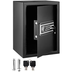 Safe Box, 2.1 CU.FT Fingerprint Safe Box for Money w/ 2 Keys & Digital Keypad, Q235 Steel Safe Box for Storing Cash, Jewelry, Pistols, Documents, Watches in Home & Office & Hotel