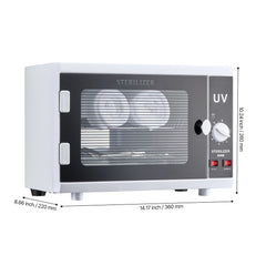 Nail Tool Cleaning Machine, 12L Large Capacity, Knob Control, Tool Cabinet Cleaner Box with Timer Setting, Tempered Glass Door, 185nm Wavelength, for Labs, Home, Nail Salons, Beauty Salons