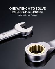 Combination Wrench Set 24 PCS SAE 1/4" - 7/8" Metric 8-19mm Organizer Rack