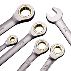 Combination Wrench Set 24 PCS SAE 1/4" - 7/8" Metric 8-19mm Organizer Rack