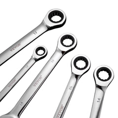 Combination Wrench Set 8-Piece Metric 8 mm to 19 mm with Organizer Rack