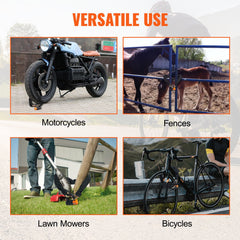 Bike Chain Lock, 5.91 Ft Security Bicycle Chain Lock, Heavy Duty Metal Steel Anti-Theft High Security Bike Locks, Perfect for Bike, Motorcycle, Scooter, Bicycle, Door, Fence, Gate, 9.5mm, Black