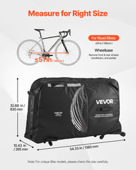 Bike Travel Bag, Transport Universal Bicycle Storage Case Bag with TSA Lock, Support Plates, Protection and Fork Mount Stabilisation, Bicycle Case Max. Wheelbase 130 cm for Airplane, Outdoor Use