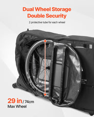 Bike Travel Bag, Transport Universal Bicycle Storage Case Bag with TSA Lock, Support Plates, Protection and Fork Mount Stabilisation, Bicycle Case Max. Wheelbase 130 cm for Airplane, Outdoor Use