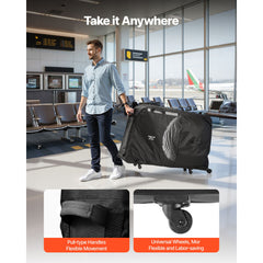Bike Travel Bag, Transport Universal Bicycle Storage Case Bag with TSA Lock, Support Plates, Protection and Fork Mount Stabilisation, Bicycle Case Max. Wheelbase 130 cm for Airplane, Outdoor Use