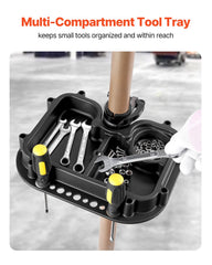 Bike Repair Stand, Max. 49.9 kg Heavy-duty Bicycle Work Stand with 1025-1510 mm Adjustable Height & Large Tool Tray, Foldable Ebike Maintenance Rack, Shop Home Mechanics for Mountain Road Bike
