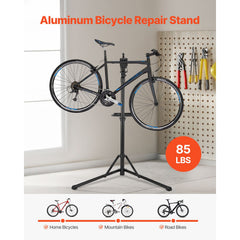 Bike Repair Stand, 38.56 kg Heavy-duty Bicycle Work Stand with 1035-1630 mm Adjustable Height & Magnetic Tool Tray, Foldable Bicycle Maintenance Rack, Shop Home Mechanics for Mountain & Road Bike