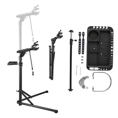 Bike Repair Stand, 38.56 kg Heavy-duty Bicycle Work Stand with 1035-1630 mm Adjustable Height & Magnetic Tool Tray, Foldable Bicycle Maintenance Rack, Shop Home Mechanics for Mountain & Road Bike