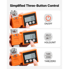 Digital Crane Scale, 1100 lbs/500 kg Max Capacity, Heavy Duty Industrial Hanging Scale with Cast Aluminum Case & LCD Display, 100 g Division & 3 Unit Switch, Auto-Off Setting for Garage