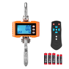 Digital Crane Scale, 4400 lbs/2000 kg Max Capacity, Heavy Duty Industrial Hanging Scale with Cast Aluminum Case & LCD Display, 500 g Division & 3 Unit Switch, Remote Control for Garage Factory