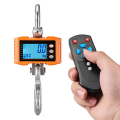 Digital Crane Scale, 4400 lbs/2000 kg Max Capacity, Heavy Duty Industrial Hanging Scale with Cast Aluminum Case & LCD Display, 500 g Division & 3 Unit Switch, Remote Control for Garage Factory