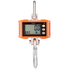 Digital Crane Scale, 2200 lbs/1000 kg, Industrial Heavy Duty Hanging Scale with Remote Control, Cast Aluminum Case & LCD Screen, High Precision for Construction, Factory, Farm, Hunting (Orange)