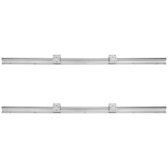 Linear Guide Rail Set, SBR16 1000mm, 2 PCS 39.4 in/1000 mm SBR16 Guide Rails and 4 PCS SBR16UU Slide Blocks, Linear Rails and Bearings Kit for Automated Machines DIY Project CNC Router Machines