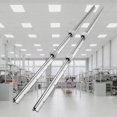 Linear Guide Rail Set, SBR20 1500mm, 2 PCS 59 in/1500 mm SBR20 Guide Rails and 4 PCS SBR20UU Slide Blocks, Linear Rails and Bearings Kit for Automated Machines DIY Project CNC Router Machines