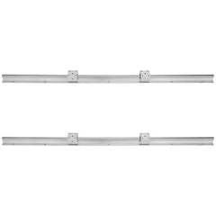 Linear Guide Rail Set, SBR20 800mm, 2 PCS 31.5 in/800 mm SBR20 Guide Rails and 4 PCS SBR20UU Slide Blocks, Linear Rails and Bearings Kit for Automated Machines DIY Project CNC Router Machines