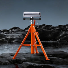 Roller Stand, Heavy Duty 1136 KG Load Capacity, 27.6"-52" Height Adjustable, 45# Steel Folding Roller Support Stand for Pipes, Wooden Boards