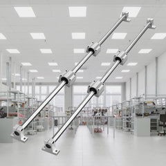 Linear Guide Rail Set, SFC20 1200mm, 2 PCS 47.2 in/1200 mm SFC20 Guide Rails 4 PCS SC20 Slide Blocks 4 PCS Rail Supports, Linear Rails and Bearings Kit for Automated Machines CNC DIY Project