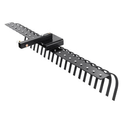 Tow Behind Landscape Rake, 1.5m Tow Dethatcher with 21 Steel Coil Tines, Lawn Dethatcher Rake Attaches to 1.2m or 15m Toolbars and 3-point Suspension Systems, for Leaves, Pine Needles, and Grass