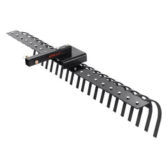Tow Behind Landscape Rake, 1.5m Tow Dethatcher with 21 Steel Coil Tines, Lawn Dethatcher Rake Attaches to 1.2m or 15m Toolbars and 3-point Suspension Systems, for Leaves, Pine Needles, and Grass