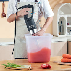 Commercial Immersion Blender, 750W 12" Heavy Duty Hand Mixer, Variable Speed Kitchen Stick Mixer with 304 Stainless Steel Blade, Multi-Purpose Portable Mixer for Soup, Smoothie, Puree, Baby Food