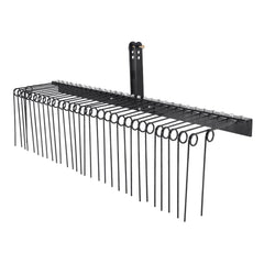 Tow Behind Landscape Rake, 1.8m Tow Dethatcher with 32 Steel Tines, Lawn Dethatcher Rake Attaches to Category 1, 3 Point Hitch for Tractor, for Leaves, Pine Needles, Straw, and Grass
