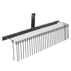 Tow Behind Landscape Rake, 1.8m Tow Dethatcher with 32 Steel Tines, Lawn Dethatcher Rake Attaches to Category 1, 3 Point Hitch for Tractor, for Leaves, Pine Needles, Straw, and Grass