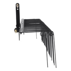 Tow Behind Landscape Rake, 1.8m Tow Dethatcher with 32 Steel Tines, Lawn Dethatcher Rake Attaches to Category 1, 3 Point Hitch for Tractor, for Leaves, Pine Needles, Straw, and Grass