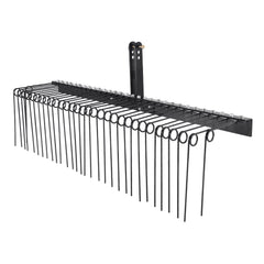 Tow Behind Landscape Rake, 1.8m Tow Dethatcher with 32 Steel Tines, Lawn Dethatcher Rake Attaches to Category 1, 3 Point Hitch for Tractor, for Leaves, Pine Needles, Straw, and Grass