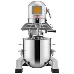 Professional Kitchen Mixer, 10Qt Capacity with Timer, 450W Stainless Steel Bowl Durable Electric Mixer for Commercial Use, 3 Speed Options 113/184/341 RPM, Includes Dough Hook & Whisk