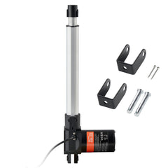 Linear Actuator 12V, 10 Inch Heavy Duty 1320lbs/6000N Linear Actuator, 0.19"/s Linear Motion Actuator with Mounting Bracket & IP44 Protection for Electric Door Industrial Machinery Vessels Cargo