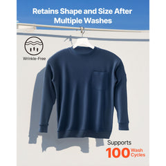 FR Shirts, Flame Resistant Long Sleeve Clothing Lightweight 7 oz Breathable Cotton, Men's Fire Retardant Work Shirt with Pre-shrink Treatment & Pocket, for Welders,Electricians,Navy Blue 2XL