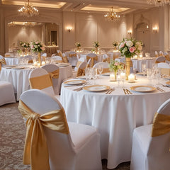 Stretch Spandex Folding Chair Covers, Universal Fitted Chair Cover, Removable Washable Protective Slipcovers, for Wedding, Holiday, Banquet, Party, Celebration, Dining (12PCS White)