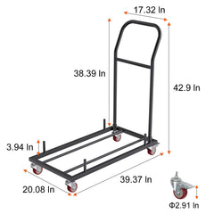 12 Chairs Folding Chair Storage Dolly Folding Chairs Rack Heavy Duty Iron